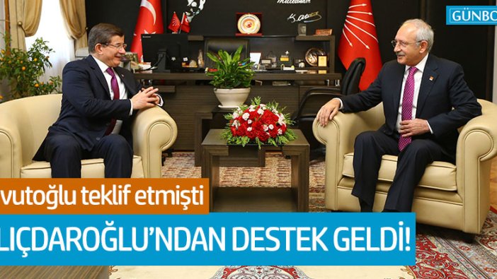 Davutoğlu'nun teklifine Kılıçdaroğlu'ndan destek!