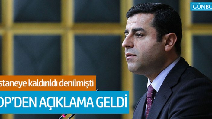 HDP'den Selahattin Demirtaş açıklaması