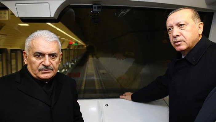 Erdoğan ve Yıldırım 'sürücüsüz metro'nun ilk seferine katıldı