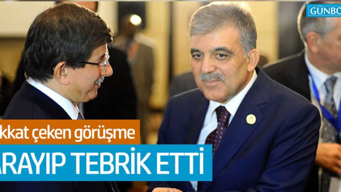 Abdullah Gül, Davutoğlu'nu arayarak tebrik etti