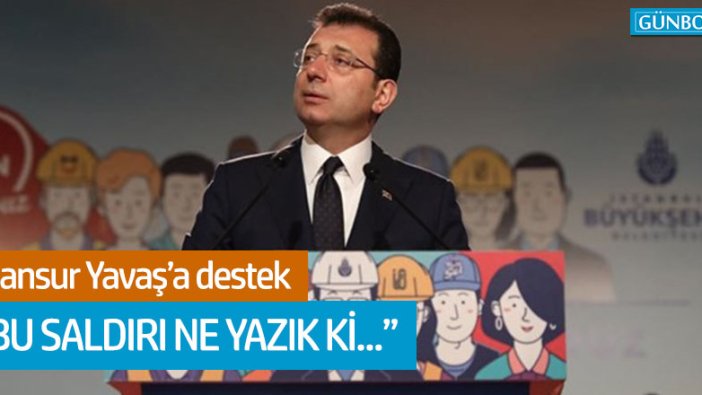 Ekrem İmamoğlu'ndan Mansur Yavaş'a destek!