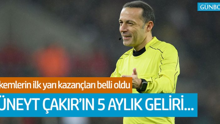 Süper Lig'de hakemlerin ilk yarı kazançları belli oldu