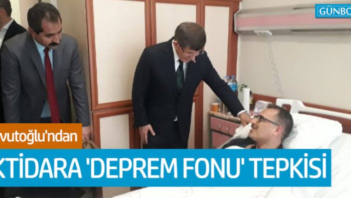 Davutoğlu'ndan Elazığ'da 'deprem fonu' tepkisi