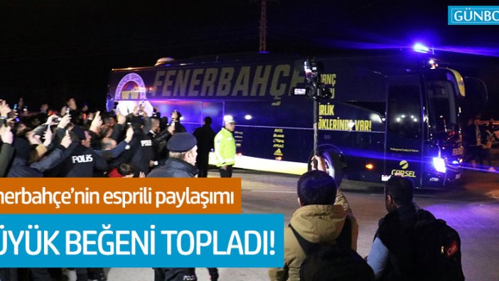 Fenerbahçe'nin esprili paylaşımı büyük beğeni topladı!