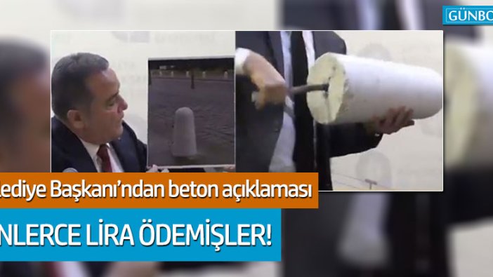 Antalya'da Muhittin Böcek beton dubaların fiyatını gündeme getirdi!