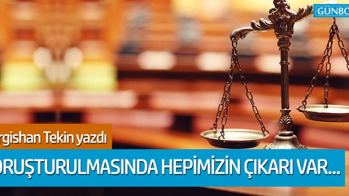 "Bu suçların soruşturulmasında hepimizin çıkarı var"