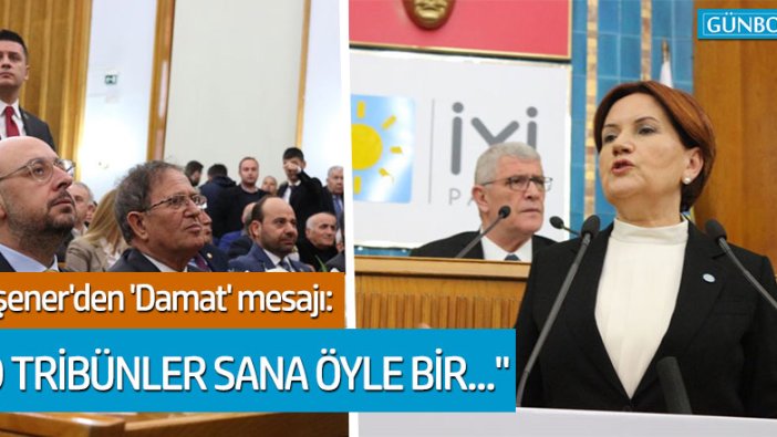 Akşener'den damada: “O tribünler sana öyle bir...”