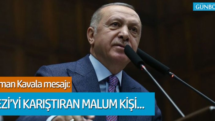 Cumhurbaşkanı Erdoğan'dan Gezi Parkı ve Osman Kavala mesajı