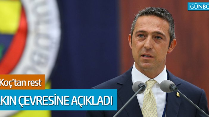 Fenerbahçe Başkanı Ali Koç'tan 'istifa' söylentilerine tepki