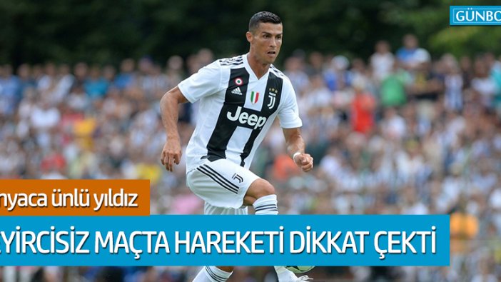 Juventuslu Ronaldo'dan seyircisiz maçta ilginç hareket