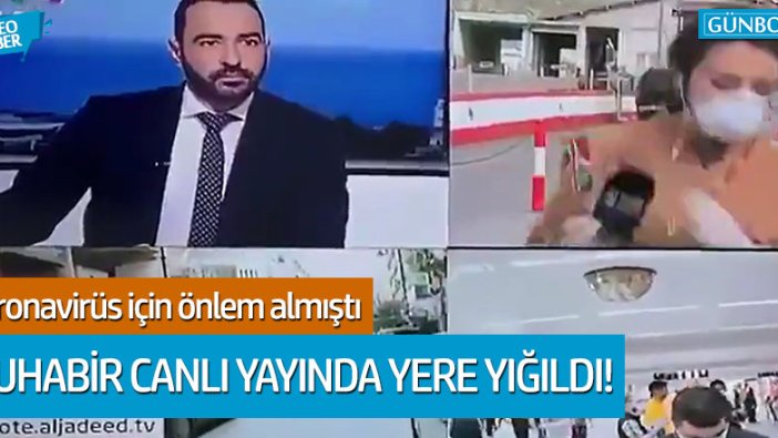 Lübnan'da muhabir canlı yayında yere yığıldı