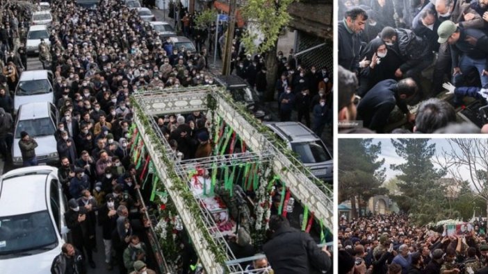 İran’da cenaze törenindeki kalabalık tepkilere neden oldu