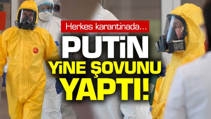 Vladimir Putin korona virüs hastalarının bulunduğu hastaneyi ziyaret etti