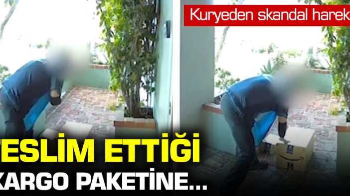 Teslim ettiği kargo paketine tükürdü!