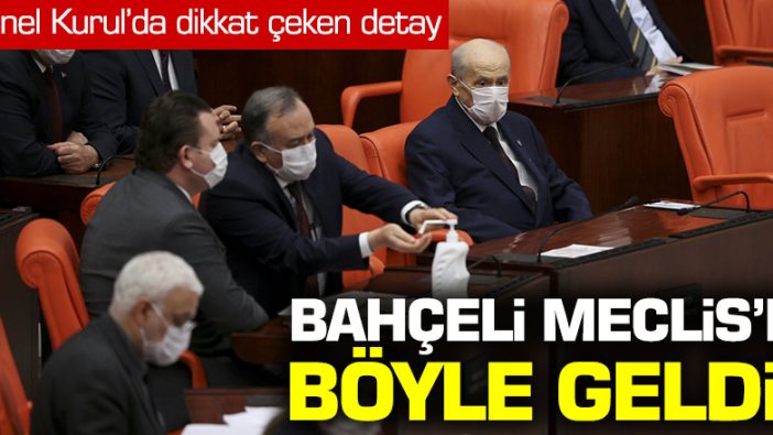 Devlet Bahçeli TBMM’ye maske takarak geldi