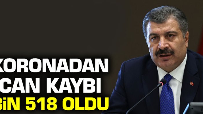 Koronadan can kaybı bin 518'e yükseldi