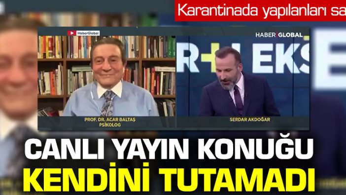 Karantinada yapılanları saydı: Canlı yayın konuğu kendini tutamadı