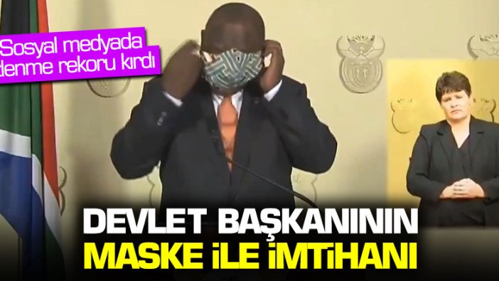 Güney Afrika Devlet Başkanı Cyril Ramaphosa'nın maske ile imtihanı