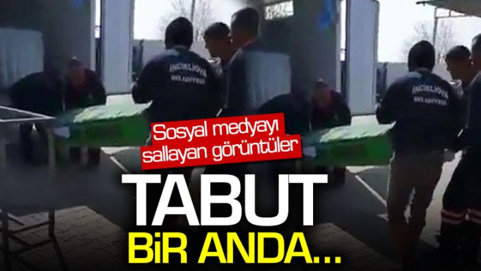 Sosyal medyayı salladı! Tabut bir anda...