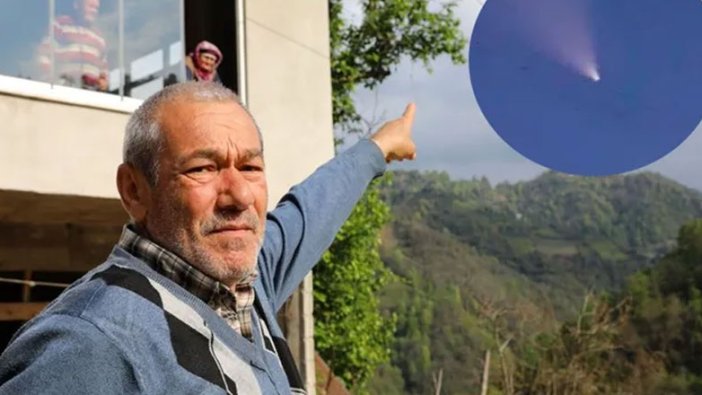 Rize'de gökyüzünde esrarengiz ışık!