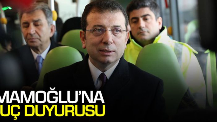 İBB Başkanı Ekrem İmamoğlu'na suç duyurusu