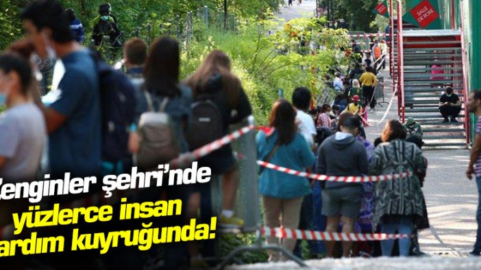 'Zenginler şehri' Cenevre'de yüzlerce insan yiyecek yardımı kuyruğunda