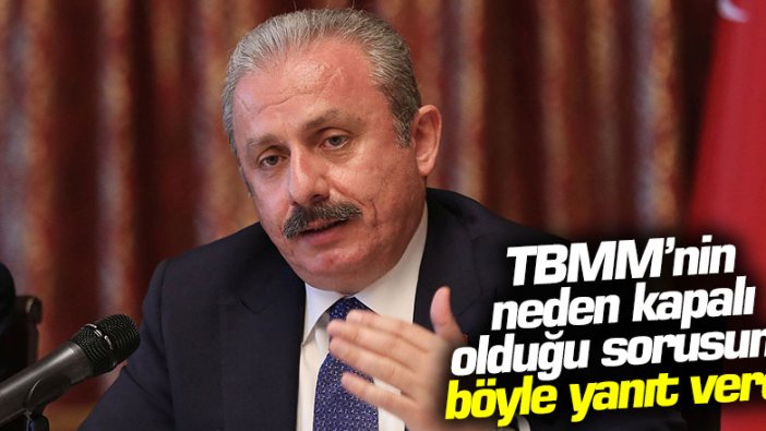 TBMM Başkanı Şentop TBMM'nin neden kapalı olduğu sorusuna yanıt verdi