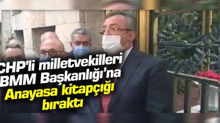 CHP'li milletvekilleri TBMM Başkanlığına Anayasa kitapçığı bıraktı