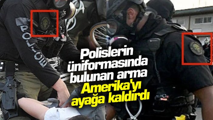 Polislerin üniformasında bulunan arma Amerika'yı ayağa kaldırdı