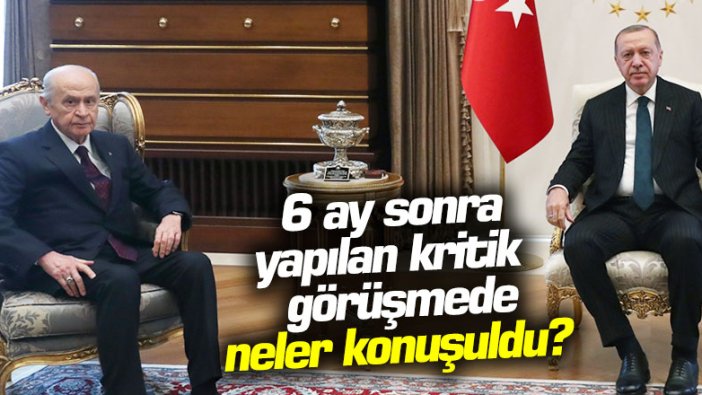 Erdoğan ve Bahçeli 6 ay sonra yaptığı kritik görüşmede neler konuştu?