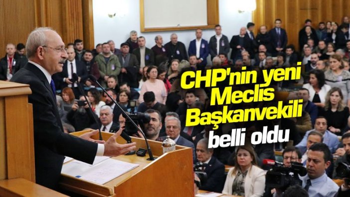 CHP'nin yeni Meclis Başkanvekili belli oldu