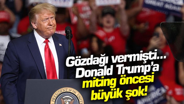 Gözdağı vermişti... Trump'a miting öncesi büyük şok!