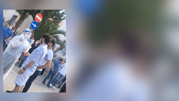 Günün fotoğrafı! Aylarca ertelenmesini istediler, sınava böyle geldiler