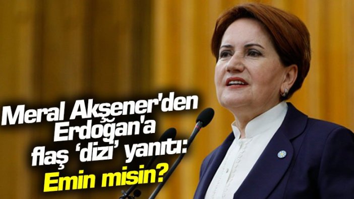 Meral Akşener'den Erdoğan'a flaş yanıt: Emin misin?