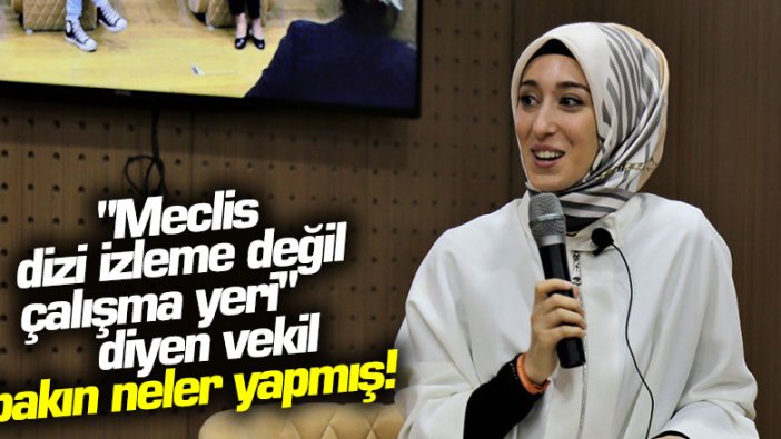 "Meclis dizi izleme değil çalışma yeri" diyen vekil bakın neler yapmış!