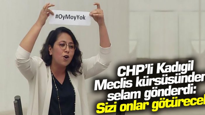 CHP'li Kadıgil Meclis kürsüsünden selam gönderdi: Sizi onlar götürecek