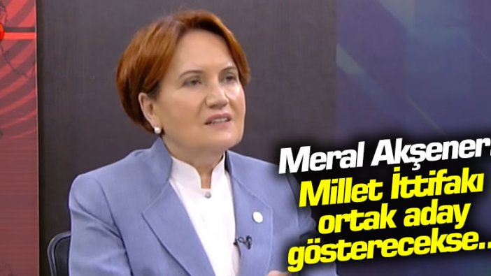 Meral Akşener: "Millet İttifakı ortak aday gösterecekse..."