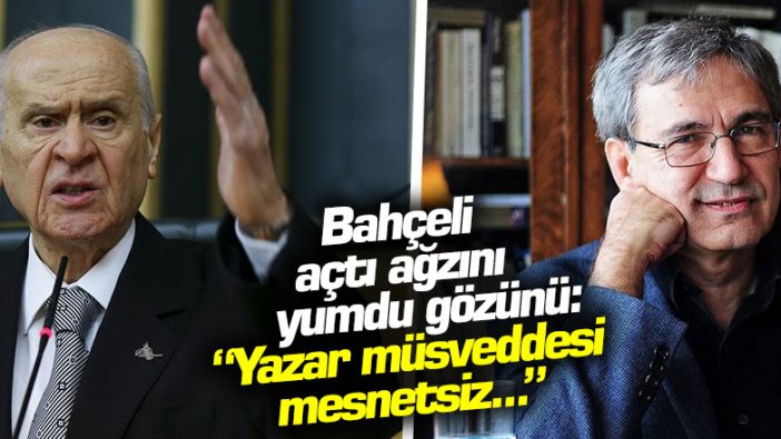 Bahçeli açtı ağzını yumdu gözünü: "Yazar müsveddesi mesnetsiz..."