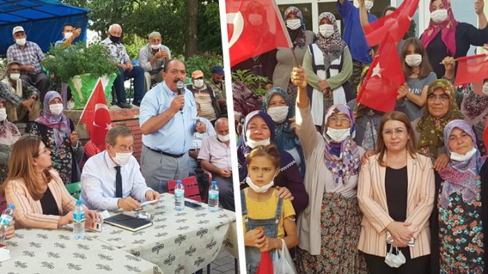 Hakarete uğrayan köylüleri ziyaret ettiler... 