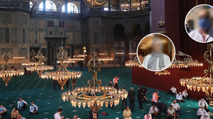 Ayasofya'daki namaza davet edilen 500 şanslı kişinin içinde o isimler de vardı