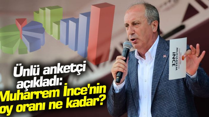 Ünlü anketçi açıkladı: Muharrem İnce'nin oy oranı ne kadar?