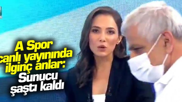 A Spor canlı yayınında ilginç anlar: Sunucu şaştı kaldı