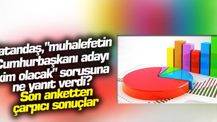 Vatandaş, "muhalefetin Cumhurbaşkanı adayı kim olacak" sorusuna ne yanıt verdi?  Son anketten çarpıcı sonuçlar