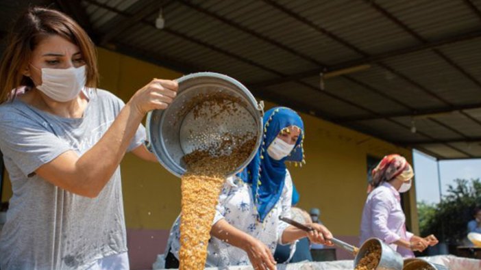 Kadınlar iş başında: Yerli tohumla bulgur ürettiler