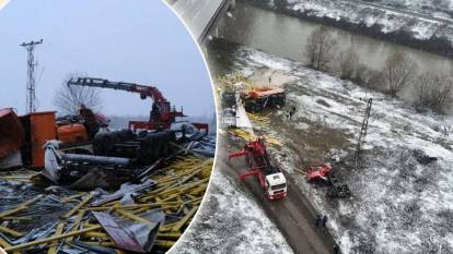 Kar küreme aracı ile TIR köprüden uçtu! 2 kişi hayatını kaybetti